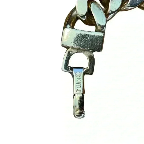 Rare Vintage Christian Dior Gold Plated Pearl and Crystal Collar Choker Necklace - Picture 8 of 14